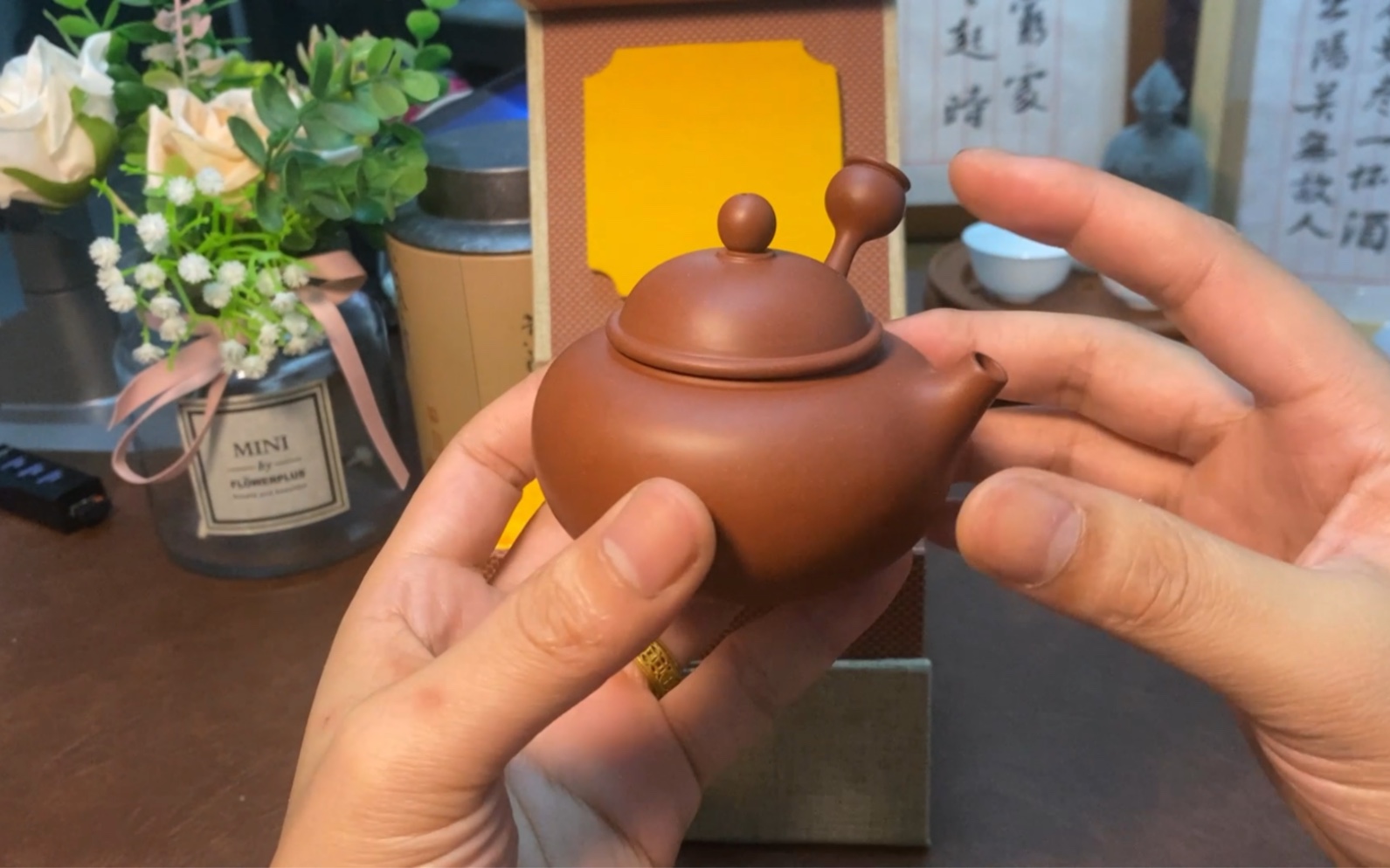 潮州手拉壶 侧把壶 陈钿制