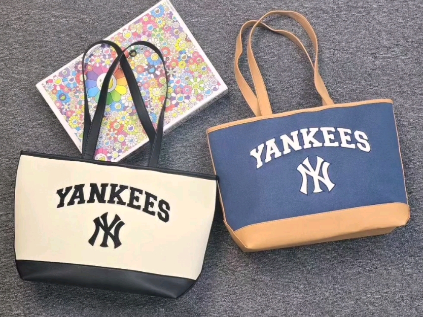 mlb 纽约洋基队 字母logo装饰休闲学院风大容量 涤纶 托特包tote包