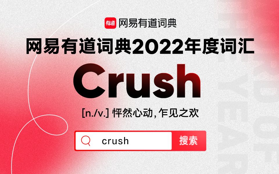 有道词典2022年度词汇出炉:Crush,怦然心动哔哩哔哩bilibili