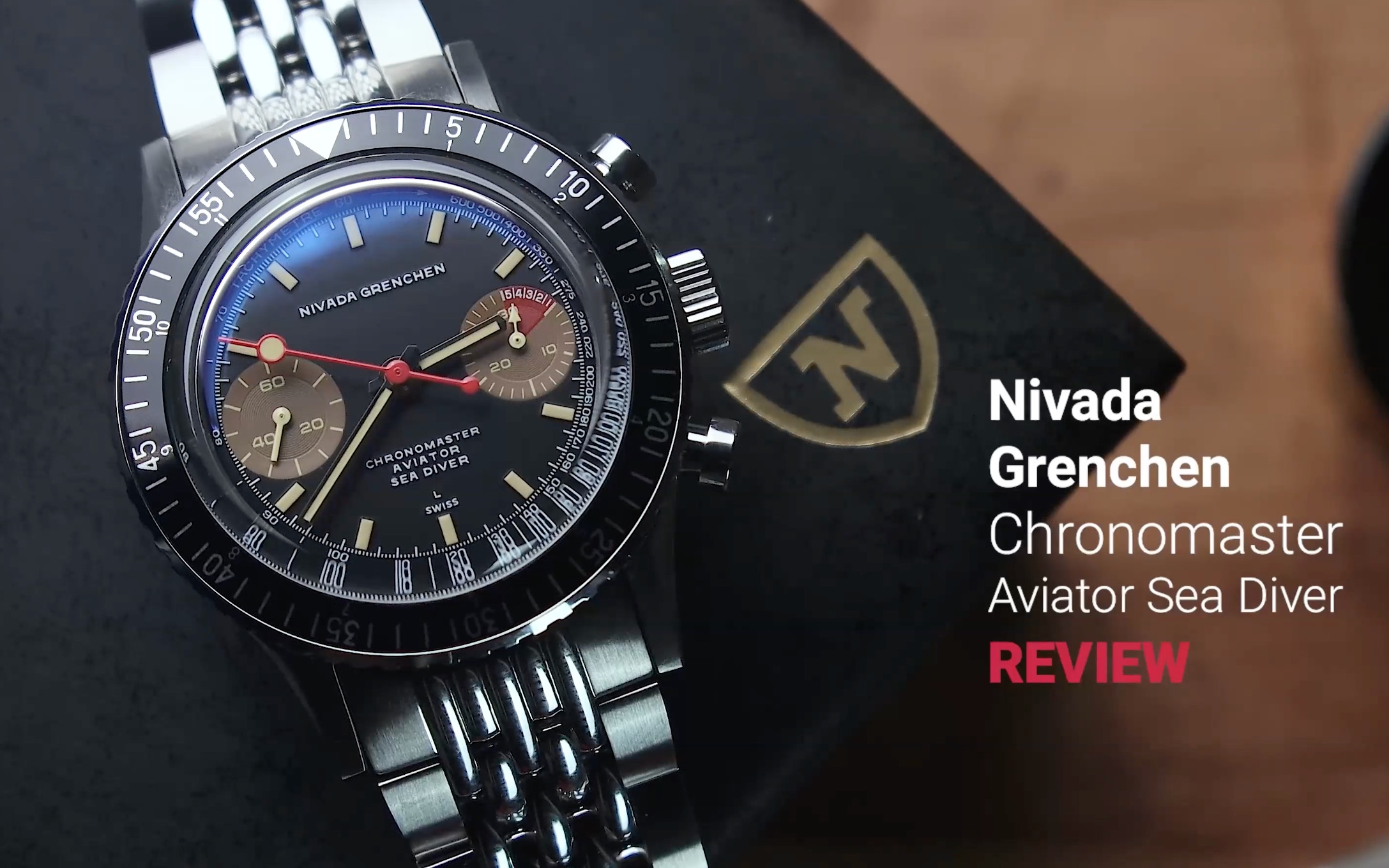 有没有可能一只表同时具有潜水、计时和飞行员功能? Nivada Chronomaster Aviator Sea Diver [@Brave Beaters]哔哩哔哩bilibili