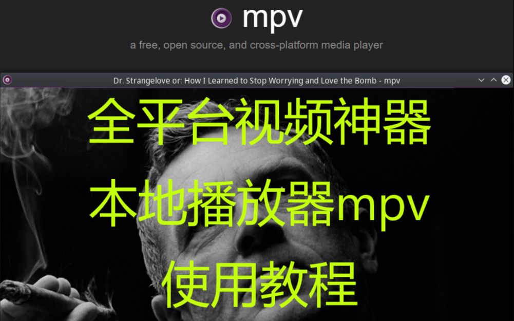 【软件分享】开源的全平台视频播放器MPV 使用教程哔哩哔哩bilibili