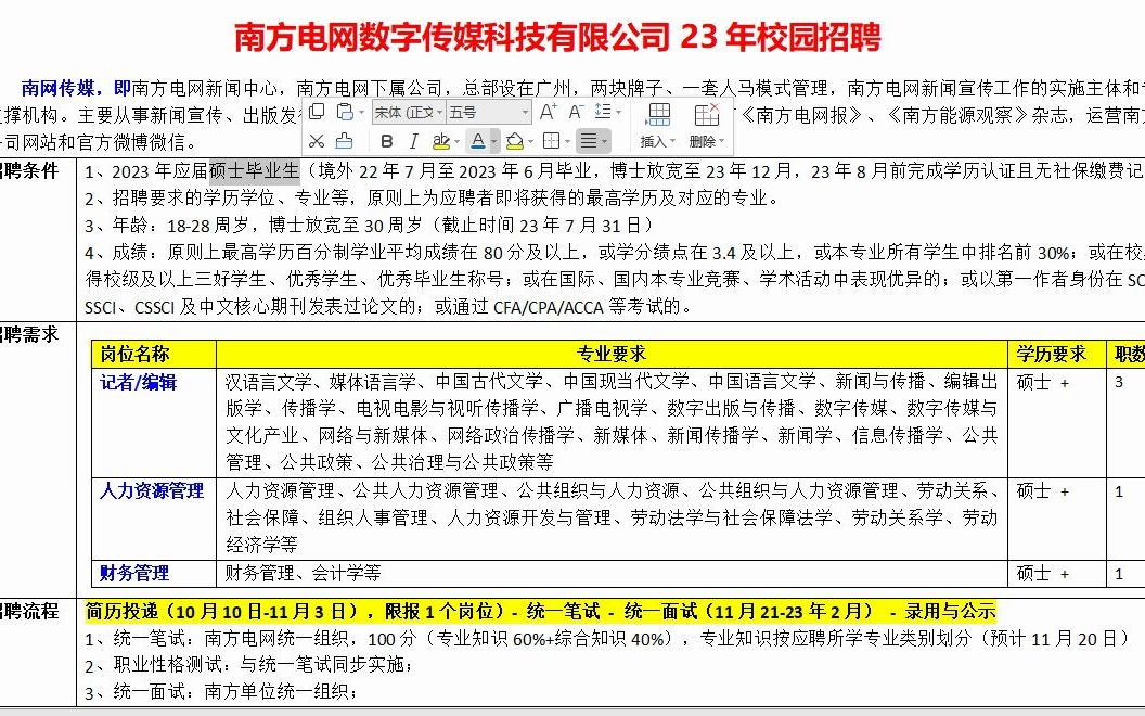 南方电网数字传媒科技有限公司23年校园招聘哔哩哔哩bilibili