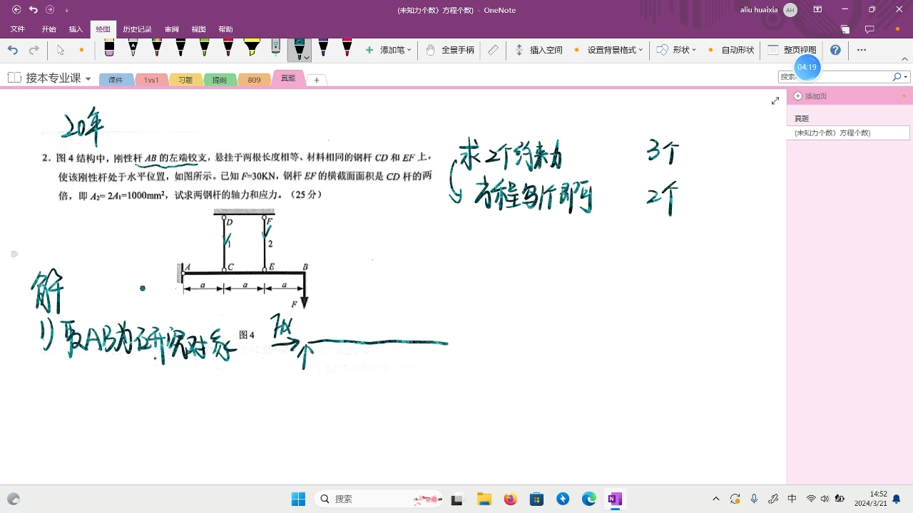 工程力学静不定问题讲解哔哩哔哩bilibili