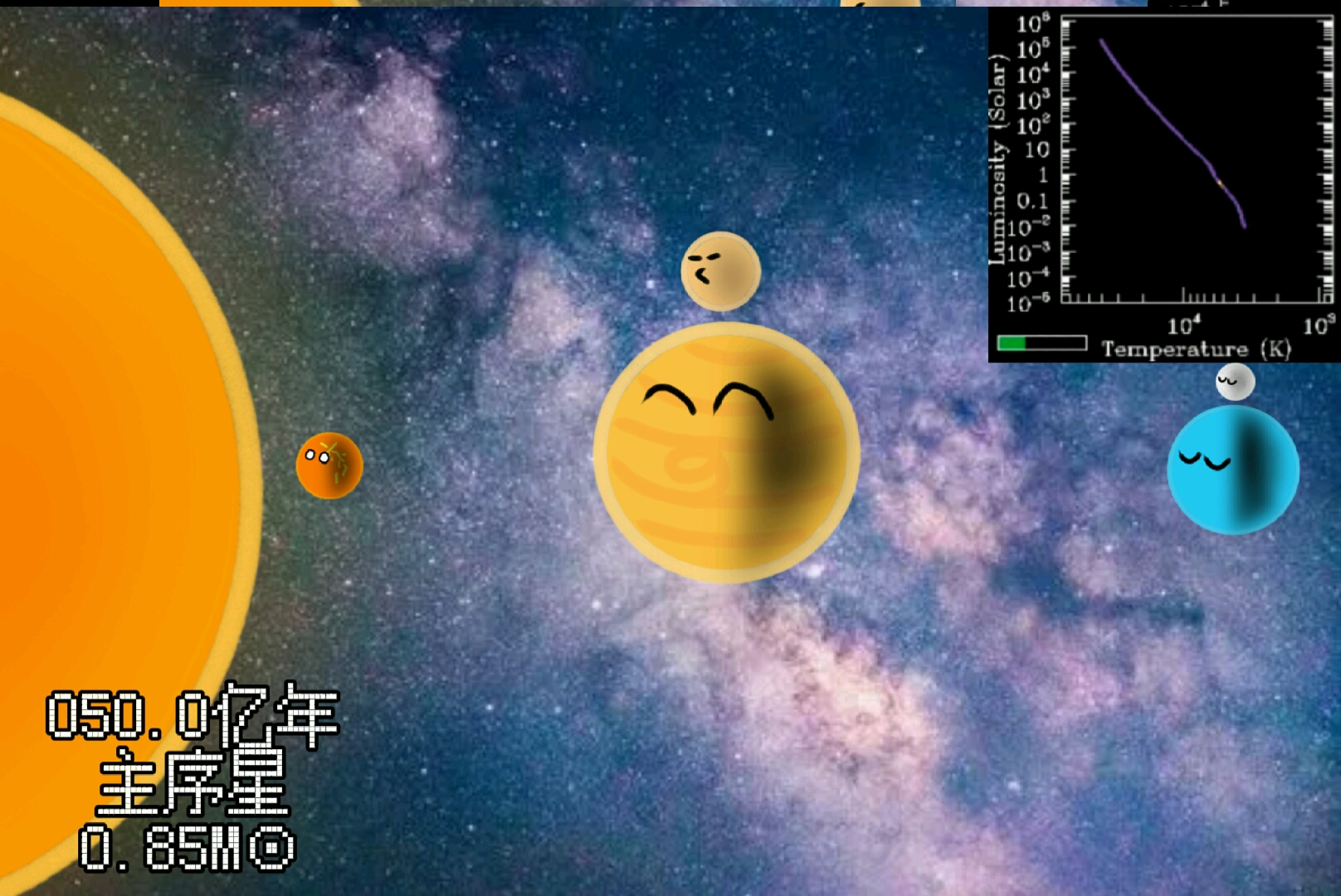 活动作品k型星有蓝水平分支到早期渐近巨星支