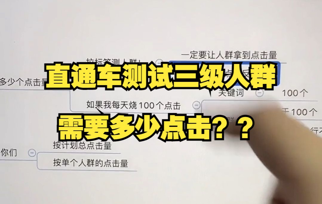 淘宝天猫运营干货直通车测试三级人群需要多少点击?哔哩哔哩bilibili