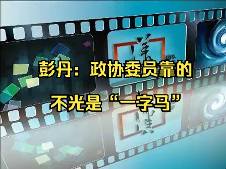 彭丹:政协委员靠的不光是“一字马”哔哩哔哩bilibili