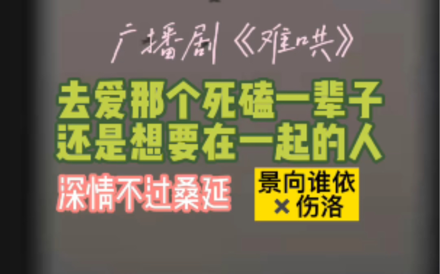 去爱那个死磕一辈子还是想拥有的人|广播剧《难哄》番外桑延的守候哔哩哔哩bilibili