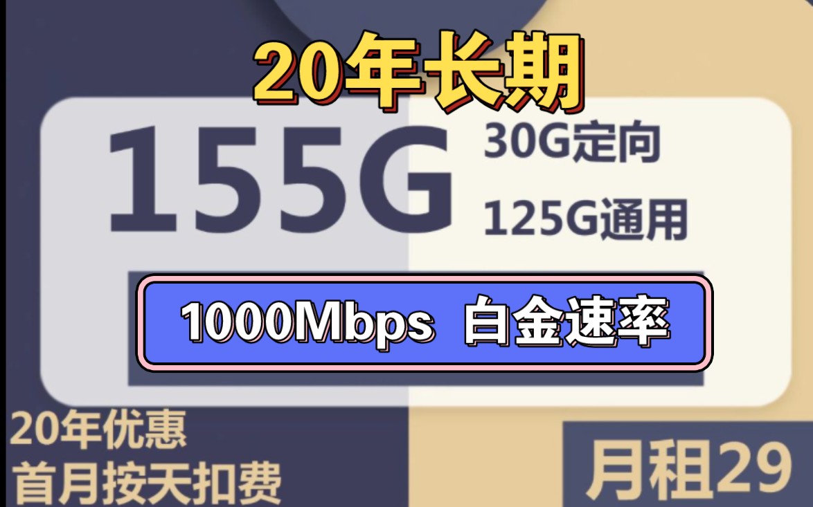 速率1000Mbps 20年长期 155G白金速率哔哩哔哩bilibili