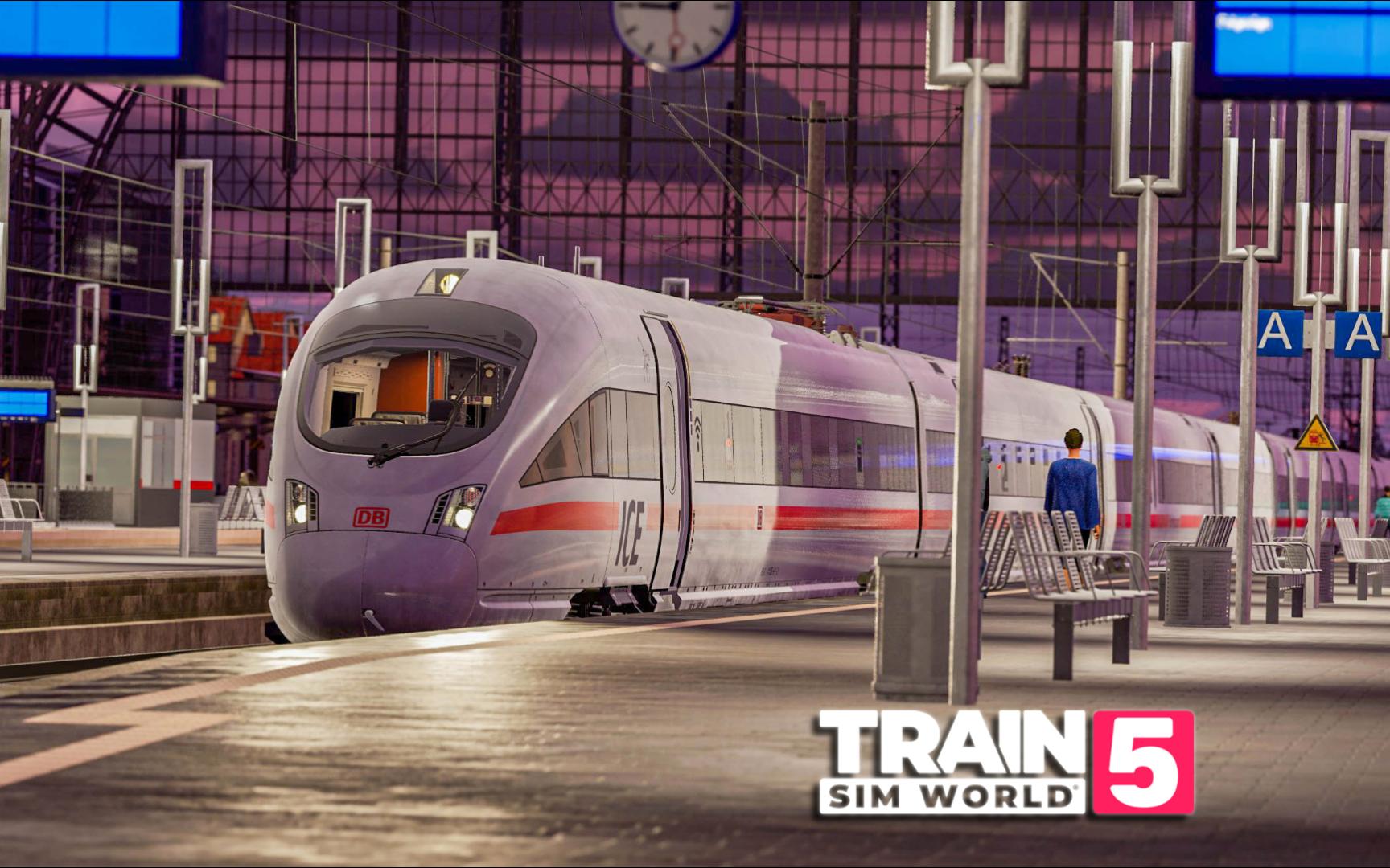 《模拟火车世界5》在夕阳西下的傍晚返回法兰克福后停到侧线 - 金齐格