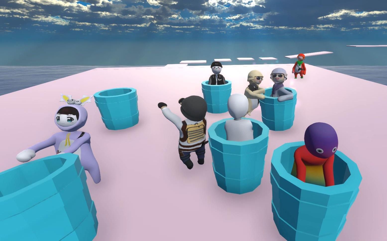 【乐美解说】人类一败涂地 坐桶里玩滑梯速降 作者这创意不错呀