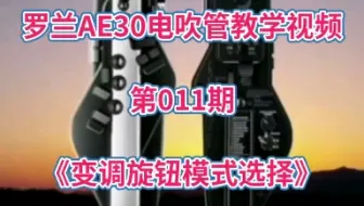 第011期《变调旋钮模式选择》 罗兰AE30电吹管系列教学视频，中文最新版本下重拍。
