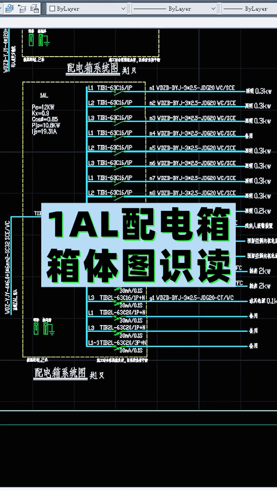 1AL配电箱箱体图识读哔哩哔哩bilibili