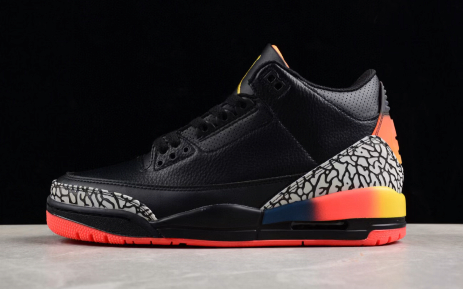 乔丹 air jordan 3 retro aj3 黑彩虹渐变篮球鞋 fn0344-902