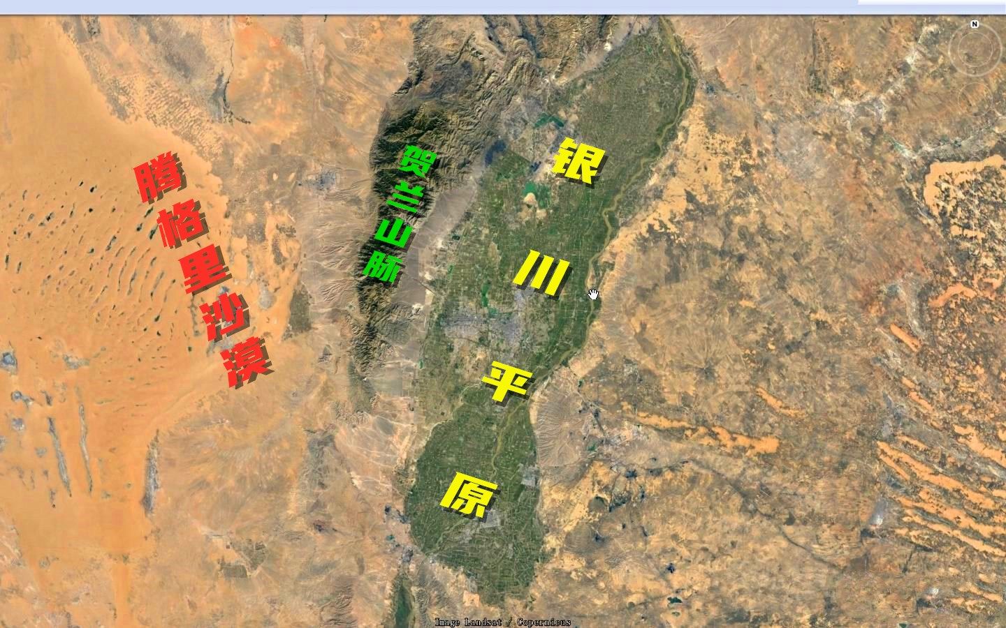 宁夏沙漠地图图片