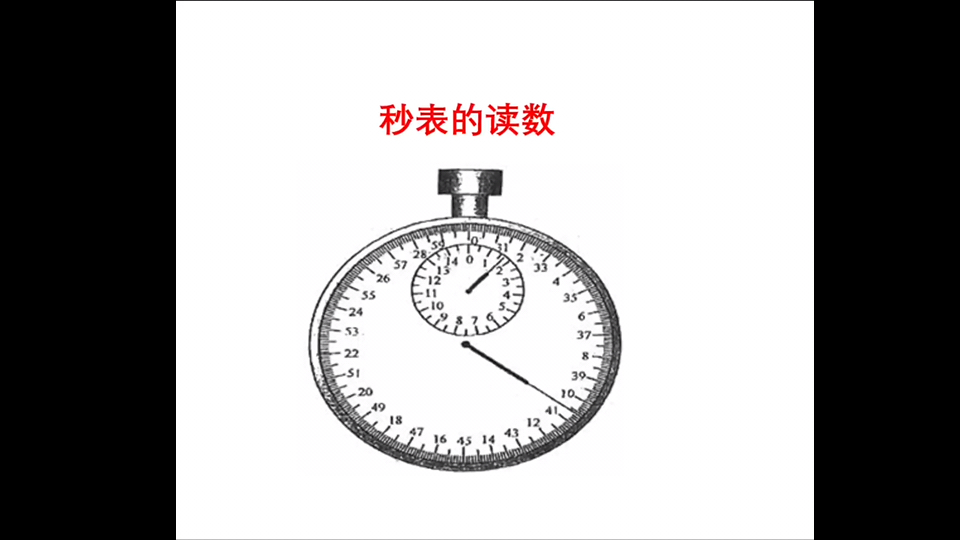 秒表的读数