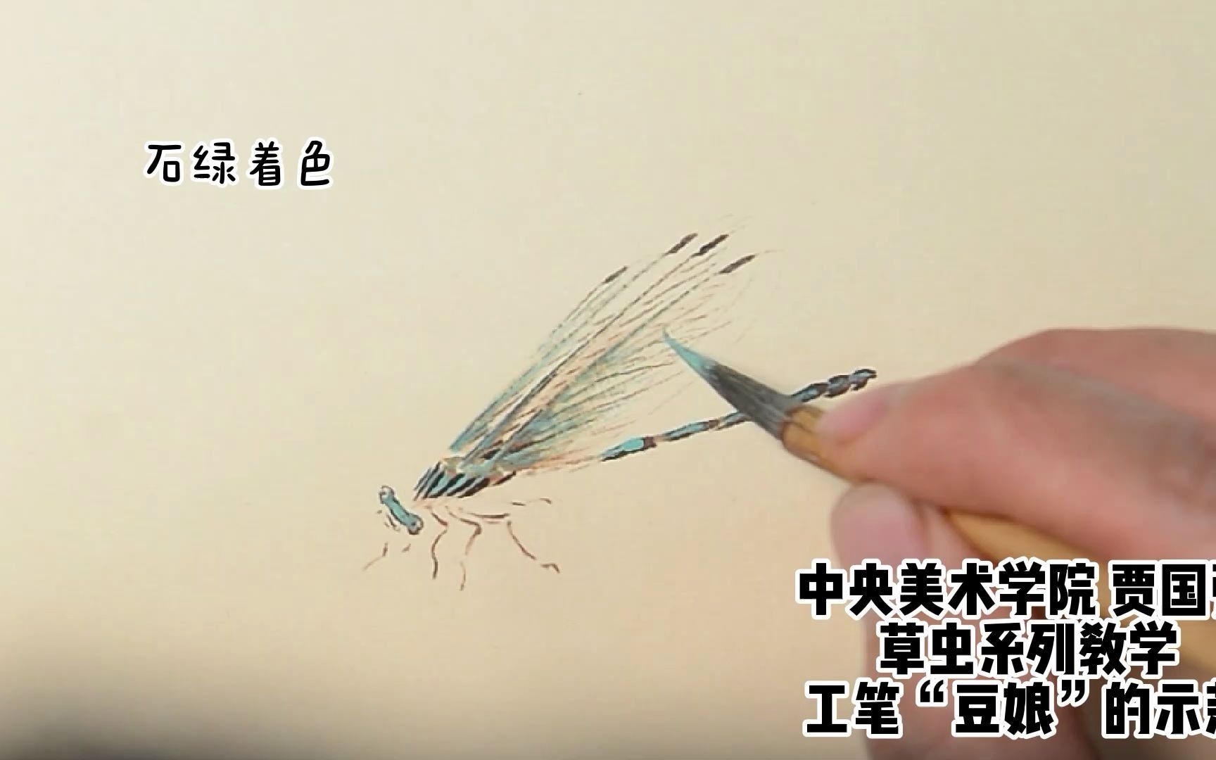 工笔蜻蜓染色步骤图片