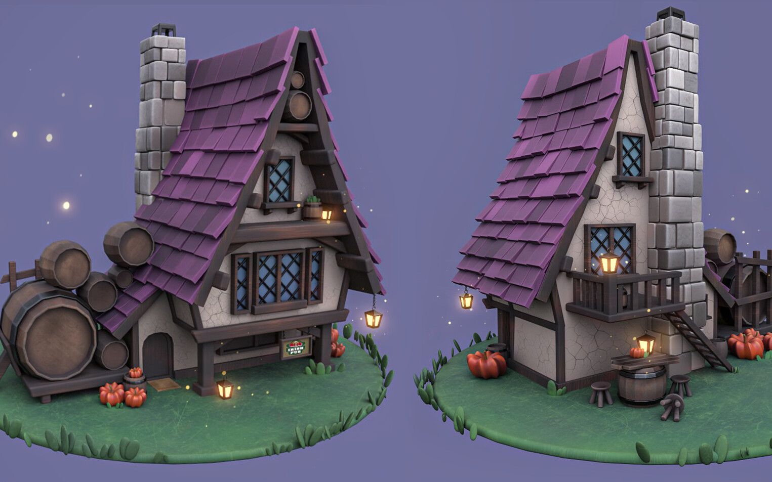 3dmax场景建模:零基础简单小房屋模型制作 场景作业立刻搞定!