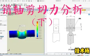 Download Video: 第49例 solidworks有限元分析、销轴剪切力分析、强度分析