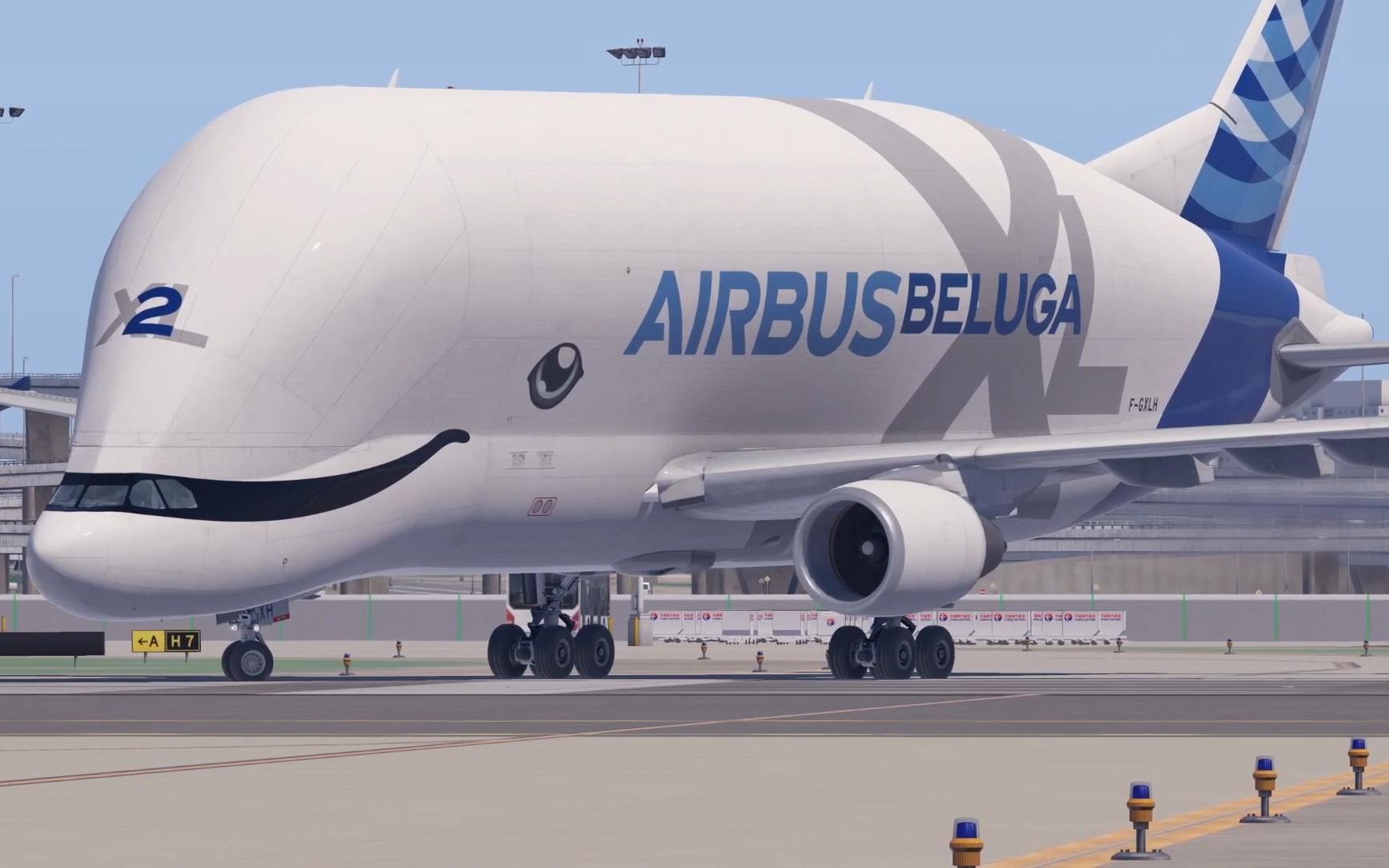 xplane11:空客特种运输机—"大白鲸"(airbus beluga xl),上海虹桥