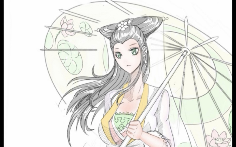 手绘白娘子_哔哩哔哩 (゜-゜)つロ 干杯~-bilibili