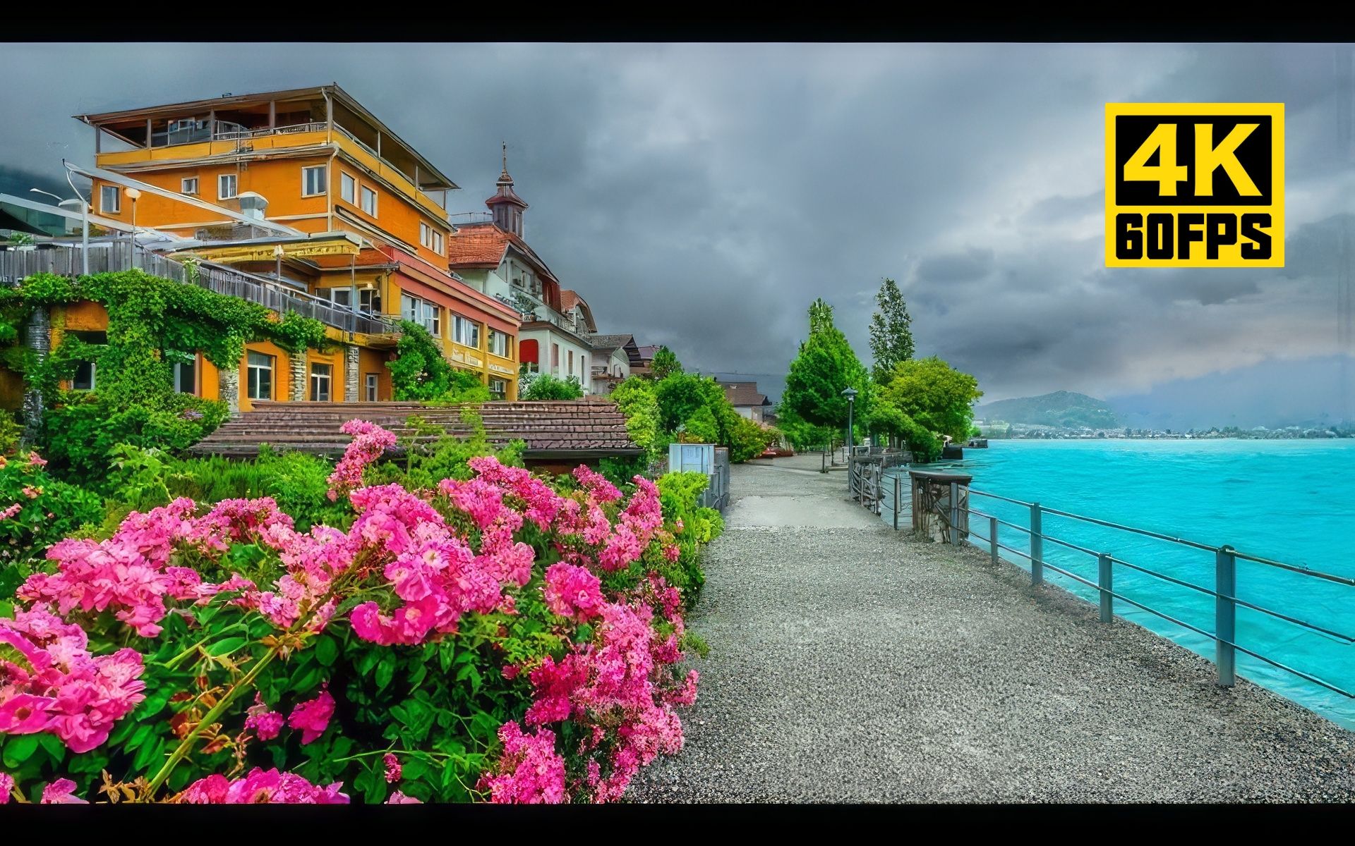 【4K60帧】放松解压:瑞士布里恩茨夏日小雨街景漫步 | 作者:Switzerland is Life哔哩哔哩bilibili