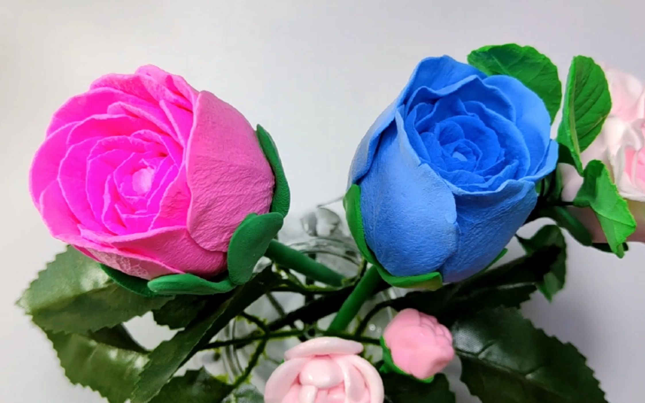 活动作品手工黏土捏一多好看的玫瑰花好看吗