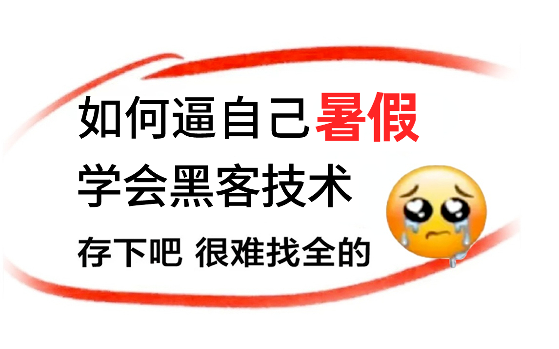 一个暑假如何学会黑客技术?(认识黑客、常用工具、攻防技术、项目实战等)入门到入狱!哔哩哔哩bilibili