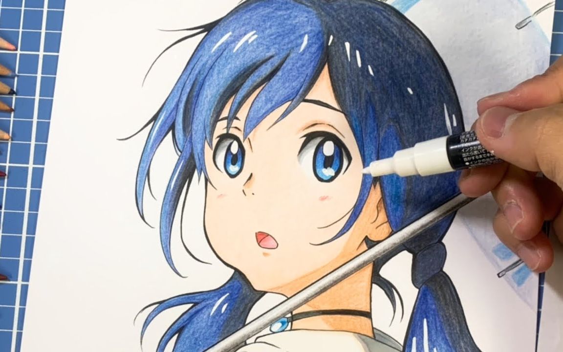 绘画达人速绘新海诚《天气之子》天野阳菜!_哔哩哔哩_bilibili