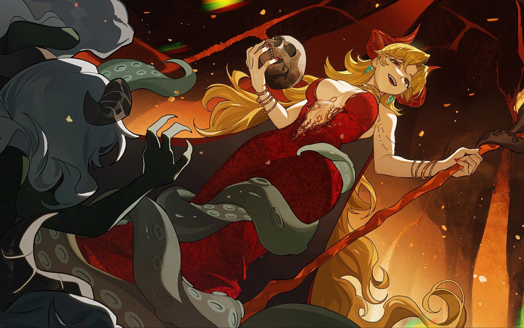 【火山的女儿】魔族女王与她的俩位男宠,算了,还是全家福比较好啊