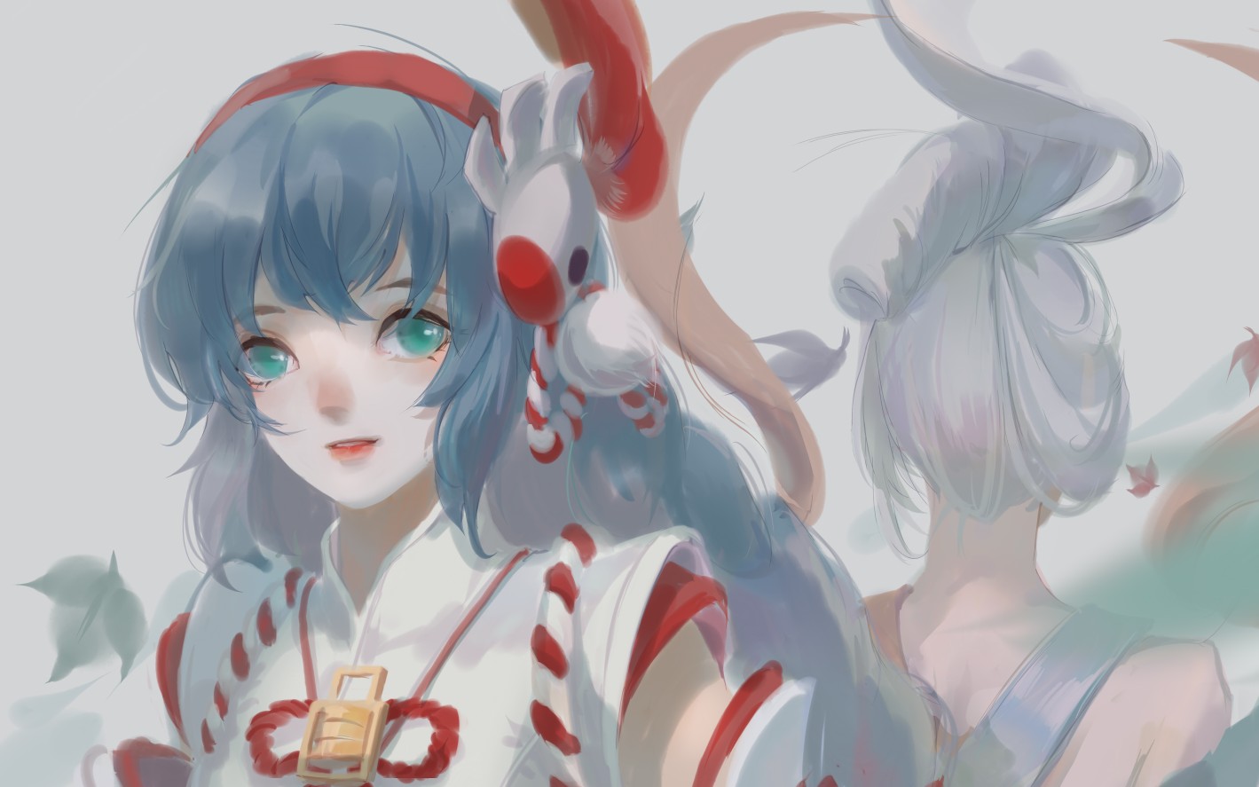 【sai】大乔和伽罗绘画过程,不想勾线的产物_哔哩哔哩_bilibili