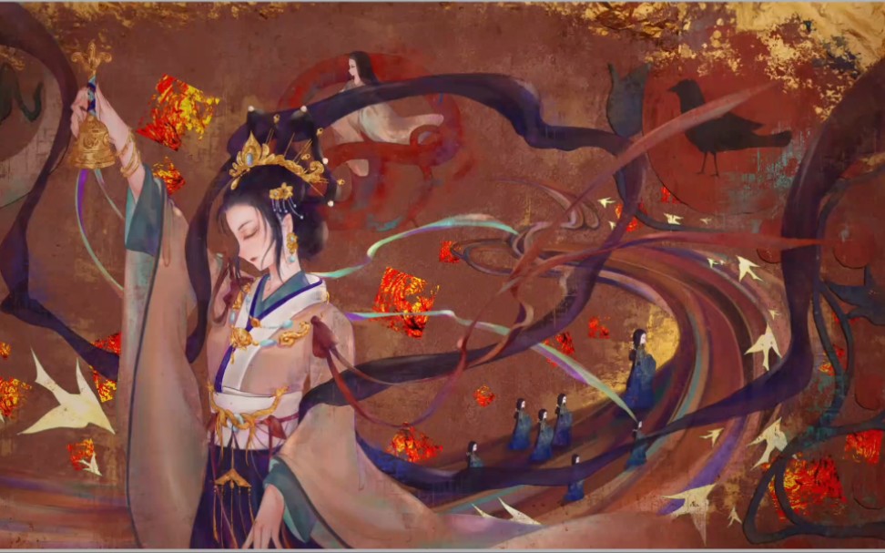 【绘画过程】辛追墓t型帛画拟人_哔哩哔哩_bilibili