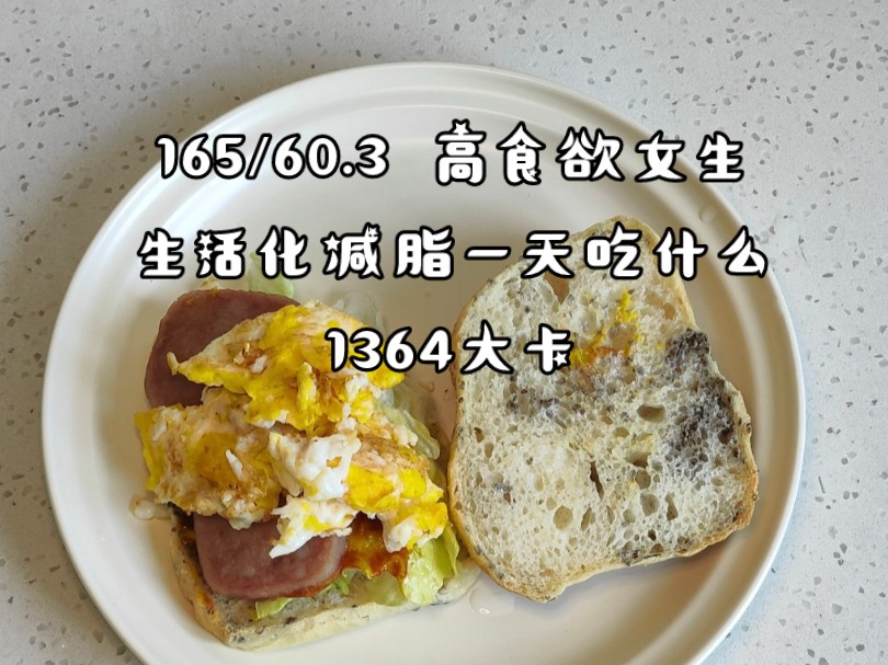 165/60.3 高食欲女生生活化减脂一天吃什么vlog/1364大卡哔哩哔哩bilibili