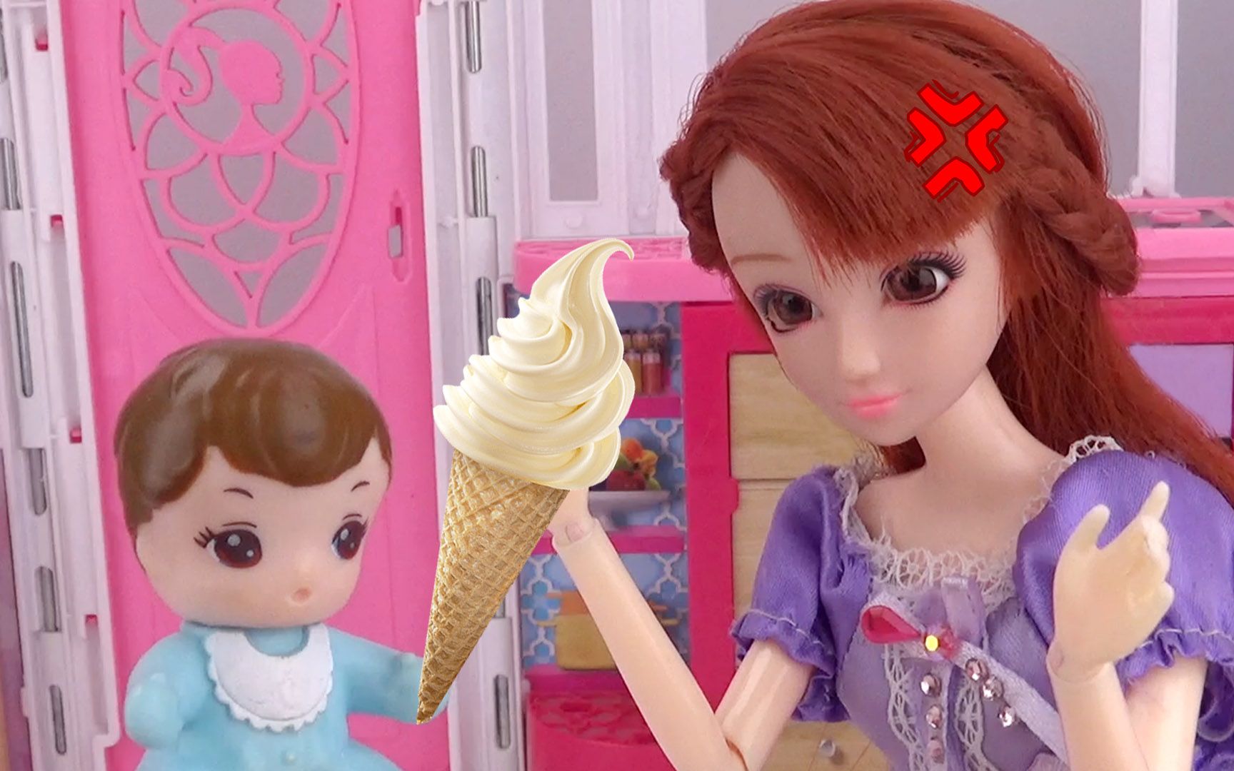 小宝宝偷买冰激凌,妈妈超生气