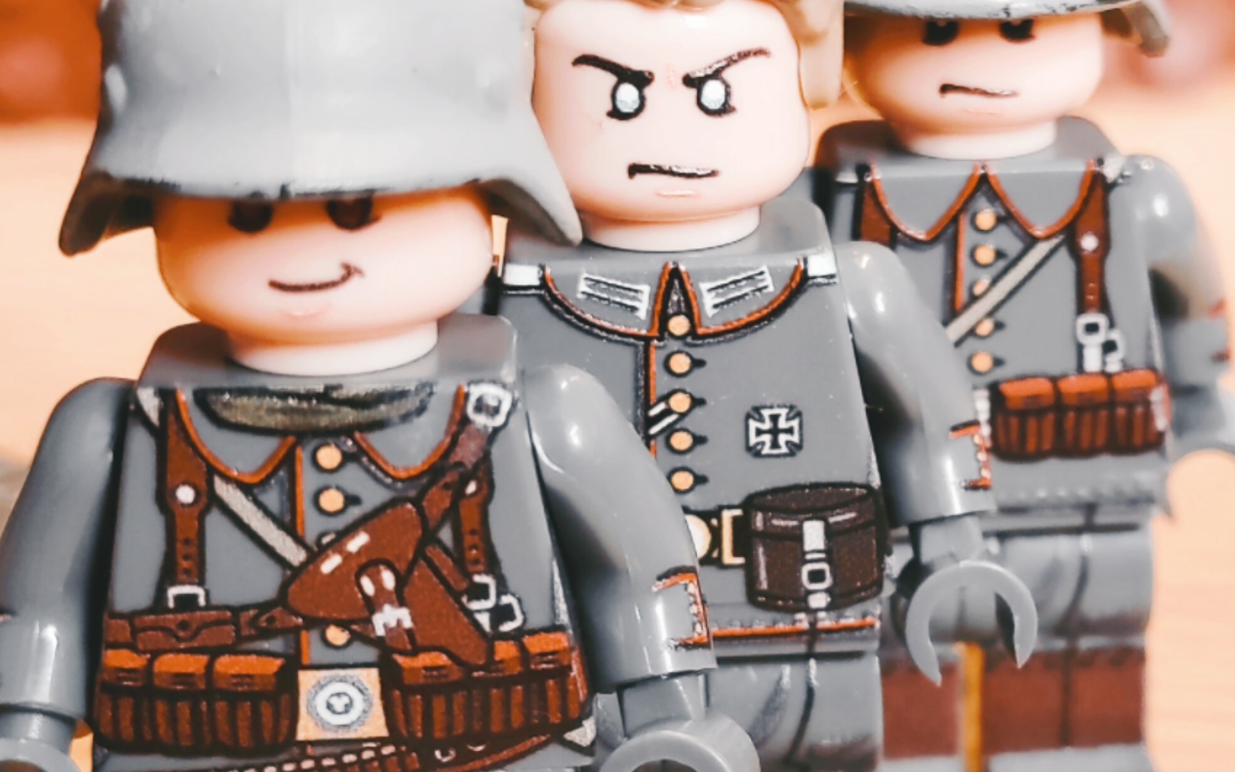 灰虫子积木moc战地1一战德军人仔uv印刷展示