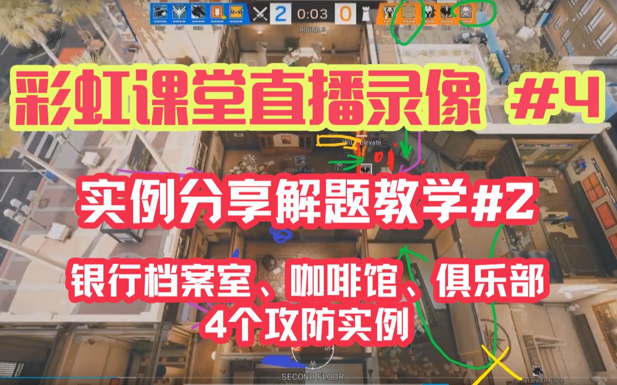 直播录像#4 彩虹六号银行档案室、咖啡馆和俱乐部的4个攻防实例思路分析——实例分析解题教学系列哔哩哔哩bilibili