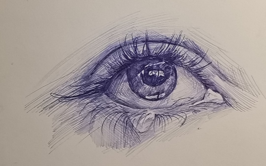 《圆珠笔速写—眼睛》