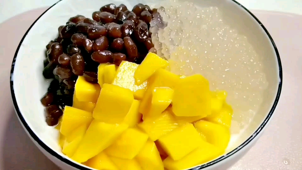 红豆芒果沙冰