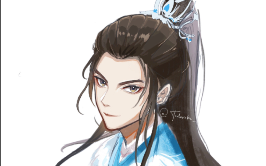 【绘画过程】沧九旻【长月烬明/罗云熙】