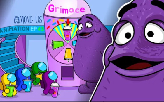 【搬运youtube】我们之间among us vs 大哥奶昔grimace shake动画43