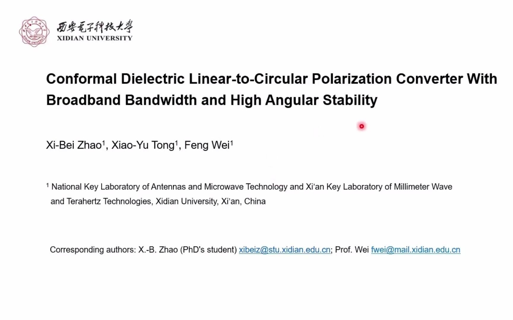 学术报告Conformal Dielectric LineartoCircular Polarization Converter哔哩哔哩bilibili