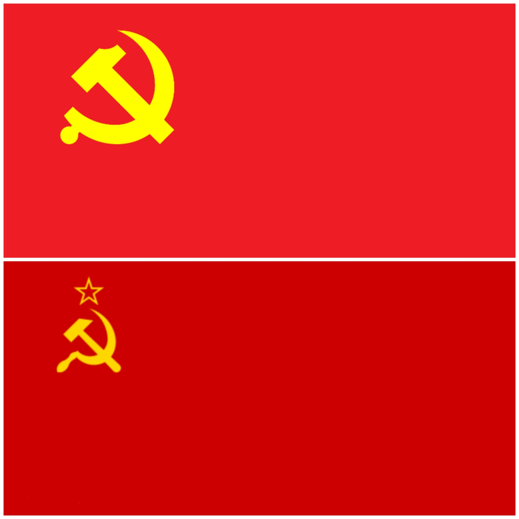 苏联国旗上的镰锤真的跟中国的党徽很像吗?