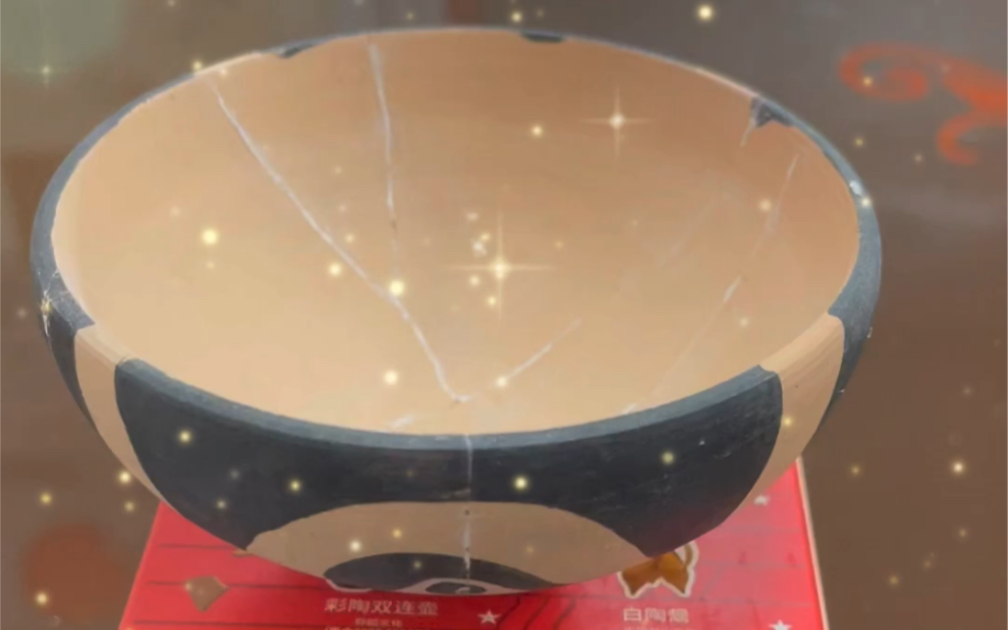 修复完好!目纹彩陶钵,来自仰韶文化(距今7000-5000年)