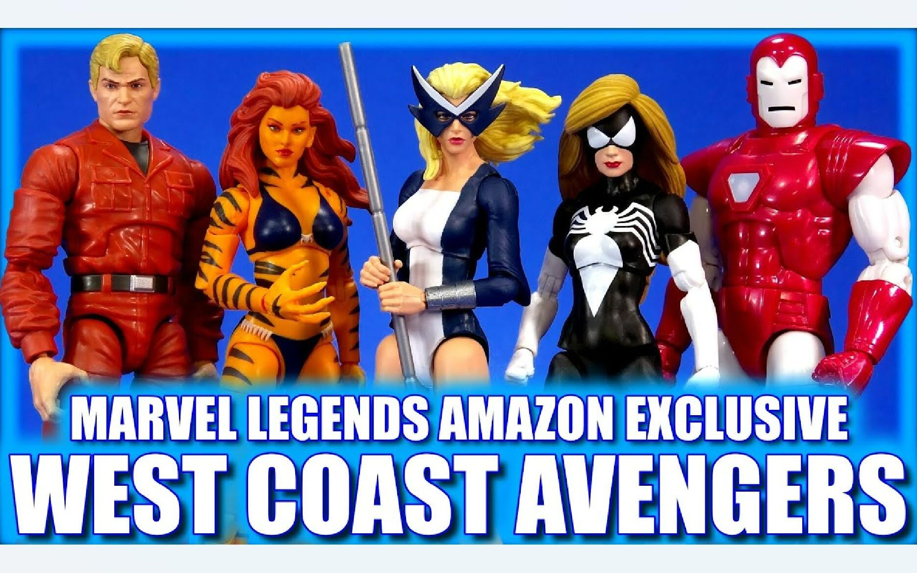 marvel legends 亚马逊限定 西海岸复仇者 仿声鸟 钢铁侠 蜘蛛女侠