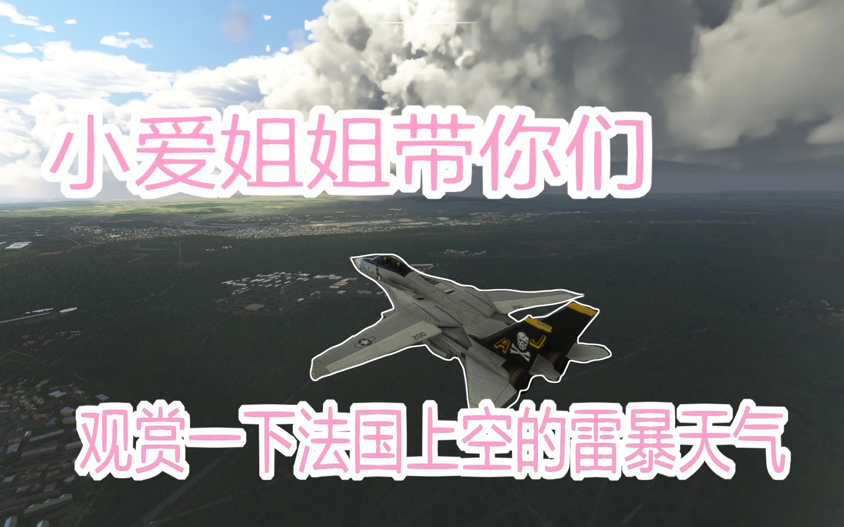 [图]【小爱姐的DCS？（不是）】DCS有这么好看的云嘛？模拟飞行里F14A巴黎上空的巨大雷暴