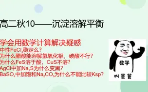 Tải video: 【高二秋10】沉淀溶解平衡