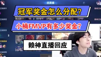 Download Video: 小楠FMVP拿到了多少奖金？梦之队冠军奖金怎么分配？赖神直播间回应