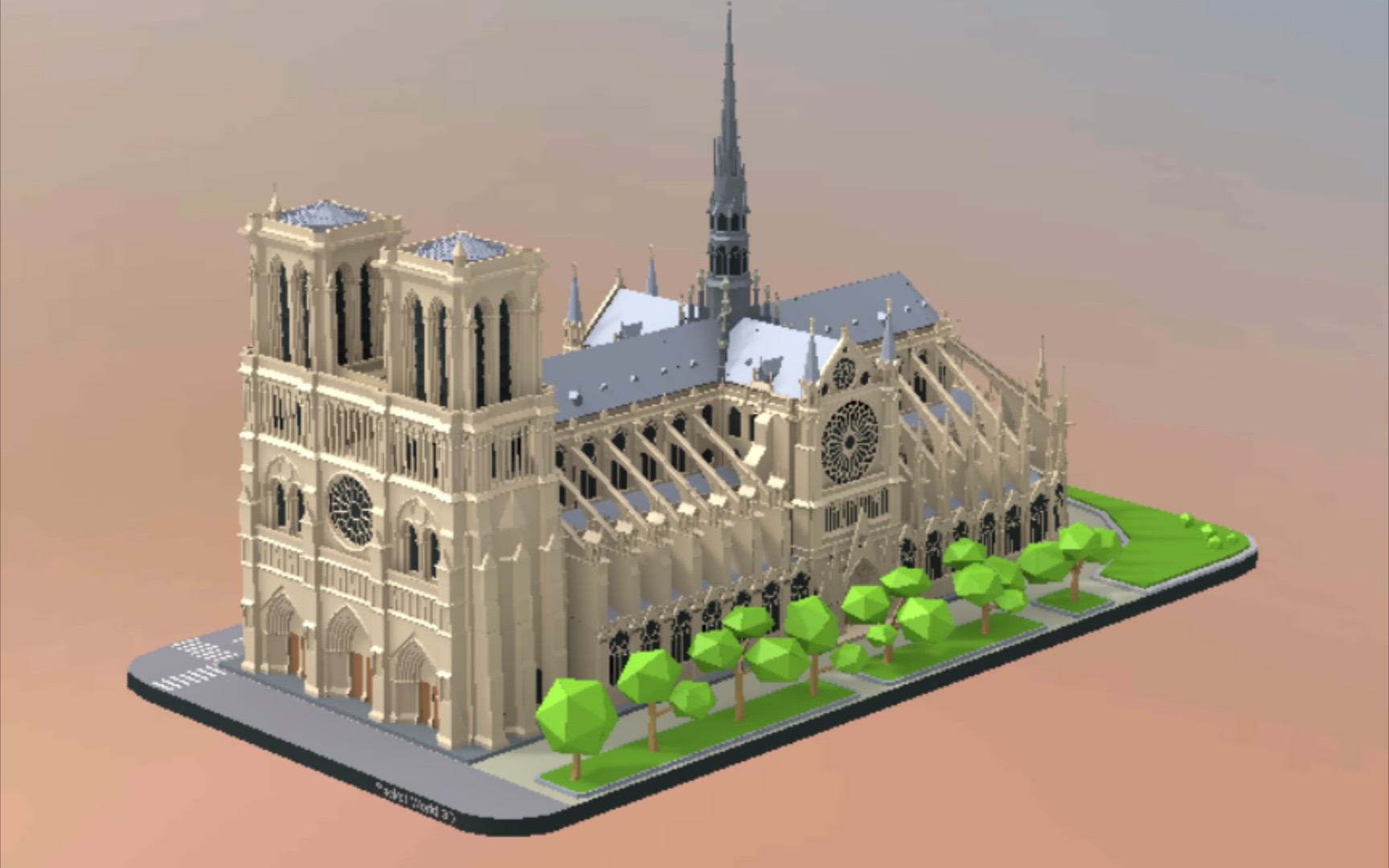 拼一个完整的教堂模型