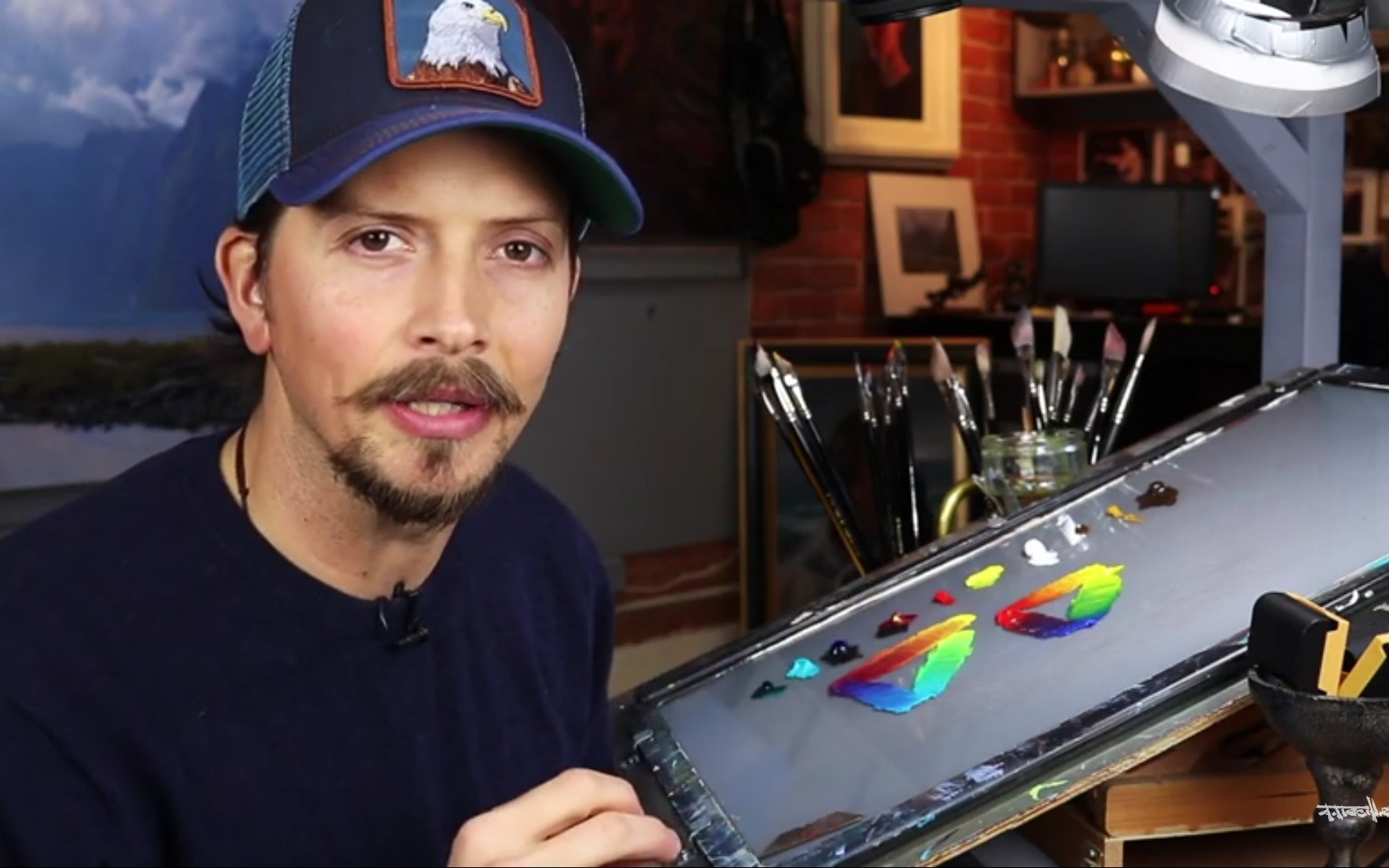 新西兰风景油画大师安德鲁调色教学