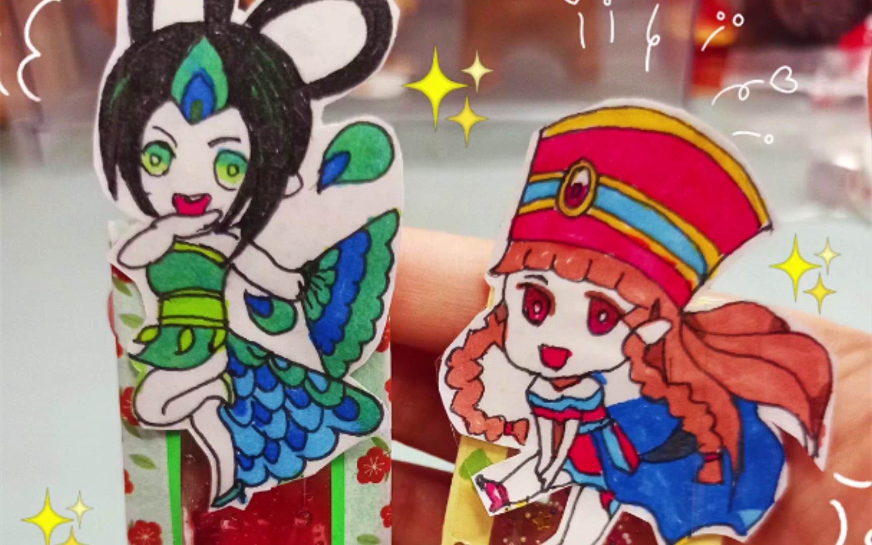 自制叶罗丽书签,捏捏乐