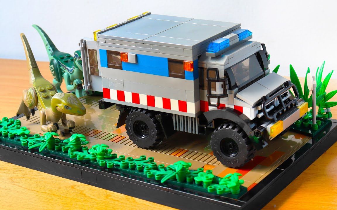乐高侏罗纪世界迅猛龙追逐场景搭建moc教程